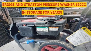 Briggs And Stratton Pressure Washer With The 190cc Engine  Sitting In Storage For Years [upl. by Redyr]