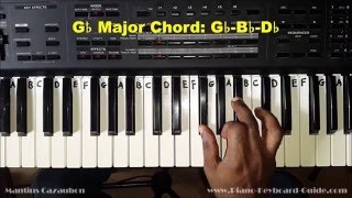 How to Play the G Flat Major Chord on Piano and Keyboard  Gb [upl. by Afaw]