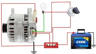 How to Wire 3 pin Alternator  3 wire Alternator Wiring Diagram  Car Alternator Wiring Diagram [upl. by Nadeau466]