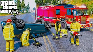 GTA 5 Firefighter Mod Heavy Rescue Using New Extrication Tools Jaws of Life Struts amp More [upl. by Revlis]