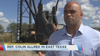 Colin Allred makes campaign stop in Crockett [upl. by Ardnama686]