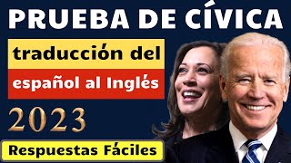 2023 USCIS Preguntas Examen de Ciudadanía Cívica de EE UU fáciles con traducción 2008 Americana [upl. by Eilyak]