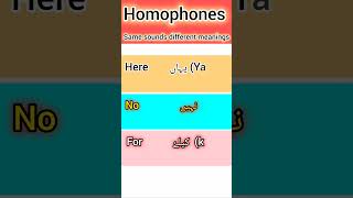 homophones with UrduHindi translation english [upl. by Rusty]