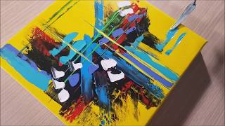 KING ART 14 ABSTRACT PAINTINGASTRATTOQUADRO ACRILICORELAXINGACRYLICS amp PALETTE KNIFE [upl. by Nyrak92]