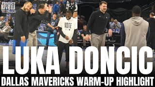 Luka Doncic Buries Half Court Shot Hits The quotGriddyquot amp Forces Dallas Mavs Coaches to Do Push Ups 😂 [upl. by Ilario226]