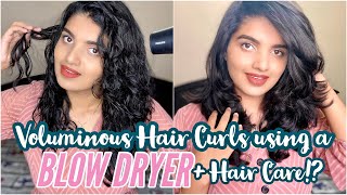 How I Straighten amp Curl My Hair using a BLOW DRYERVOLUMINOUS Hair in 20 MinutesNO STRAIGHTENER [upl. by Znerol305]