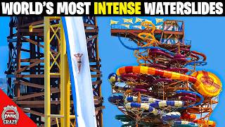 Top 10 Worlds Most INTENSE Waterslides [upl. by Hameerak]