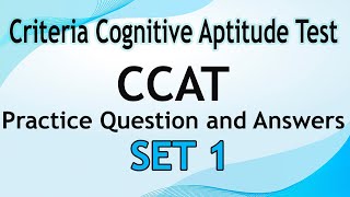 1 CCAT Practice Question and Answer  Set 1 [upl. by Alain]