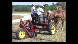 Horse Drawn Haymaking at Historic Prophetstown [upl. by Ahsykal]