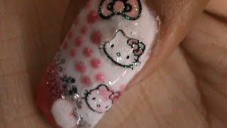 Hello Kitty Nail Polish Designs Sticker [upl. by Jaime198]