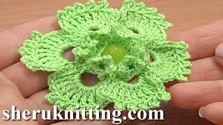 Picot Popcorn Stitch Flower Crochet Flower Patterns [upl. by Annid]