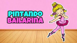 Bailarina dançando bale desenho animado infantil pintando brincadeiras e jogos pra crianças kids [upl. by Aicylla803]