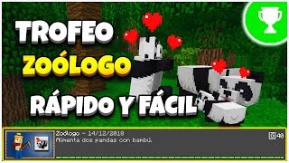 🐼ZOÓLOGO CONSEGUIR EL LOGRO RÁPIDO Y FÁCIL 🏆 ZOOLOGIST MINECRAFT PESWITCHONEWINDOWS10 [upl. by Twelve]