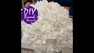 DIY Brooch Bouquet Kit l Easy Inexpensive Bouquet Tutorial l Wedding Crafts I JAMIE [upl. by Wilden]