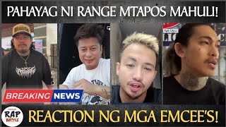 🔥 Pahayag ni Range mtapos syng mahuli Tagalog subtitle  Reaction Ng mga emcees sa issue ni Range [upl. by Yawnoc]