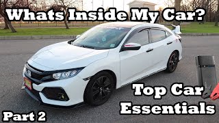 Interior Car Tour  Must Have Accessories For Your New Honda Civic [upl. by Htims847]