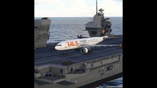 Crazy Take Off Airbus A310300 ULS Cargo from Aircraft Carrier [upl. by Tigram]