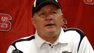 WFU Coach Jim Grobe after loss to NC State [upl. by Ymar62]