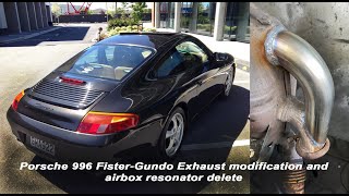 Porsche 996 Exhaust ByPass FisterGundo Hack and Air Box Resonator Modification [upl. by Ancell]