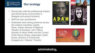 Why study Theatre Studies at Glasgow [upl. by Blatman]