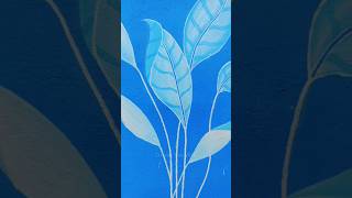 Wall Painting Design art leaf painting drawing shorts [upl. by Nanine]