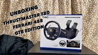 Thrustmaster T80 Ferrari 488 GTB Edition  Unboxing  Steering Wheel amp Pedals  PS4 PS5 amp PC [upl. by Nnairda]