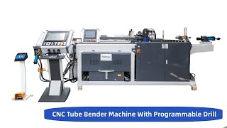 CNC Tube Bender Machine With Programmable DrillPipe Bending Machine with Hole Punching Drilling [upl. by Yruj]