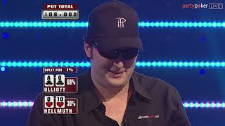 The Devilfish vs Phil Hellmuth  Classic Hands  Premier League Poker  partypoker [upl. by Noit144]