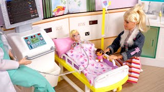 Barbie amp Ken Doll Family Toddler Get Well Routine at Hospital [upl. by Issej]