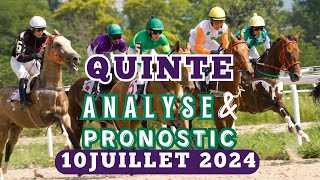 Analyse et Pronostic PMU Quinté du 10 Juillet 2024 à Enghien Soisy  Prix De Lopera [upl. by Aleahs]