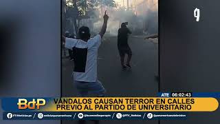 Malos hinchas de Universitario causaron terror en Ate balas piedras bombardas y más [upl. by Rus]