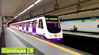 Canillejas L5  Metro de Madrid  Serie 3000 [upl. by Nohpets827]