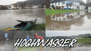 WeserHochwasser Karlshafen Kanuclub Beverungen Herstelle Wehrden Höxter Lüchtringen [upl. by Samalla]