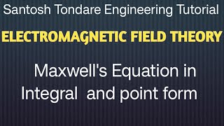 Maxwells Equation in Integral and point formDerived from Faradays Amperes law amp Gausss law [upl. by Thenna]