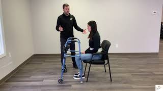 5 Sit to Stand Transfers and Walker Safety [upl. by Seligman]