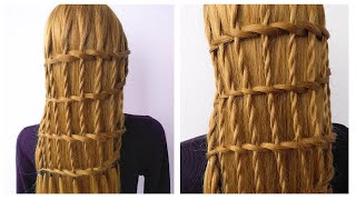 Latest Waterfall Braid Hairstyle  French Twist For Medium Hair  Coiffure Cascade à Tresse Torsadée [upl. by Kathlene171]