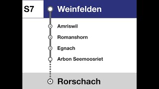 THB Ansagen » S7 Weinfelden — Romanshorn — Rorschach 2021  SLBahnen [upl. by Leiand]