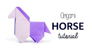 Origami Horse Tutorial  DIY  Paper Kawaii [upl. by Vanhomrigh]