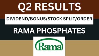 Rama phosphates Q2 results 2025  rama phosphates results today  rama phosphates share latest new [upl. by Shurwood]