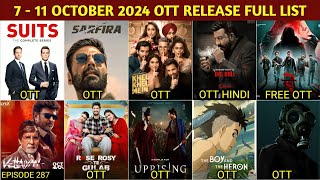 This Week 7  11 October OTT Release Movies amp Web Series  Sarfira OTT  Khel Khel Mein OTT Netflix [upl. by Chastity235]