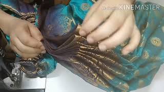 Anarkali dress cutting amp stitching easily   Convert saree into long gownfrockdress  Saree reuse [upl. by Eiramik]