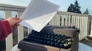 ASMR Typewriter  Outdoor Sounds No Talking [upl. by Ileray]