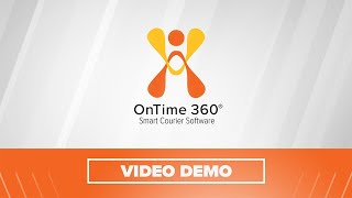 OnTime 360 Courier Software Demo [upl. by Eiuqram493]