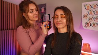 ASMR Perfectionist does Bright and COLORFUL Makeup Application  softspoken real person asmr [upl. by Ahsikar]