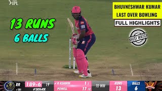 SRH vs RR Last Over Thriller Highlights  srh vs rr 2024 highlights  bhuvneshwar kumar last over [upl. by Adigun926]