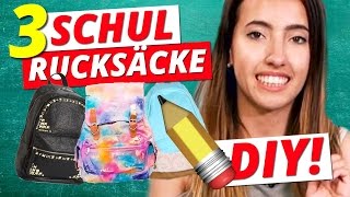 DIY RUCKSÄCKE für die SCHULE  Back to school  DIY or DI Dont w SofiaBeautyCafe [upl. by Aniri213]