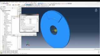 Disc brake coupled tempdisplacement analysis tutorial IIV [upl. by Ynor]