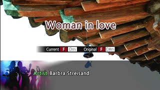 Woman in Love  Barbara Streisand Karaoke Version [upl. by Felicia]