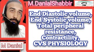 End Diastolic Volume End Systolic Volume TPR  Contractility  CVS PHYSIOLOGY M Danial Shabbir [upl. by Lynnworth]