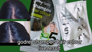 godrej shampoo hair colourlive result💯 persent grey coverage5 min easy hair colour [upl. by Euk]